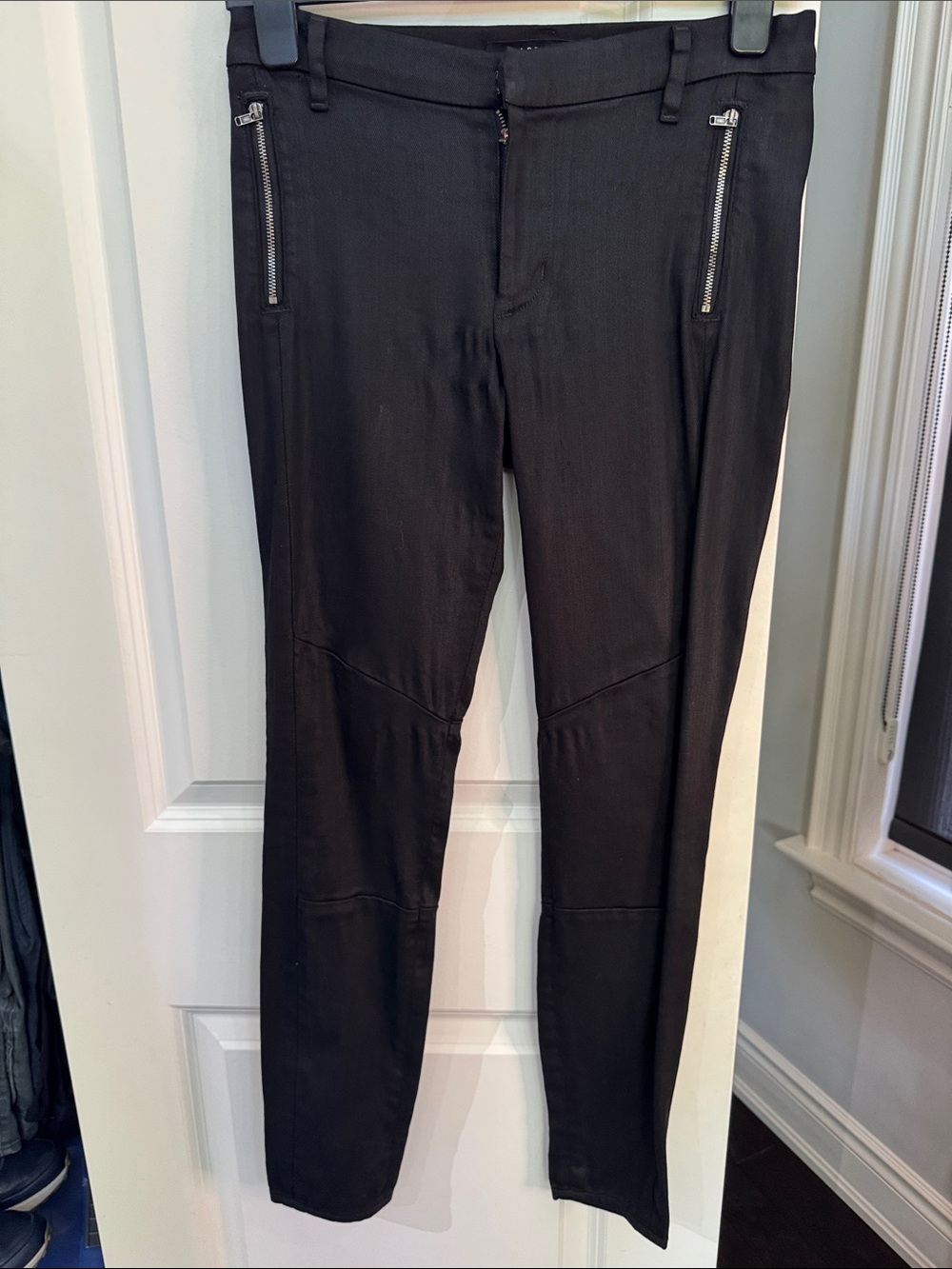 J Brand Black Slim Zip-Detail Pants